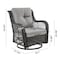 Manhattan Comfort Fruttuo Swivel Steel Rattan 3-Piece Patio Conversation Set with Cushions in Grey OD-CV018-GY - alternate 7
